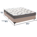 Ver imagem 3 de Cama Box Bege e Colchão Light Espuma D33 Casal Ortobom