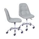 Ver imagem 1 de Kit 2 Cadeiras Escritório Eames Botonê com Rodízio Dkr