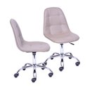 Ver imagem 1 de Kit 2 Cadeiras Escritório Eames Botonê com Rodízio Dkr