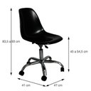 Ver imagem 3 de Kit 2 Cadeiras Escritório Eames Giratória com Rodízio Dkr