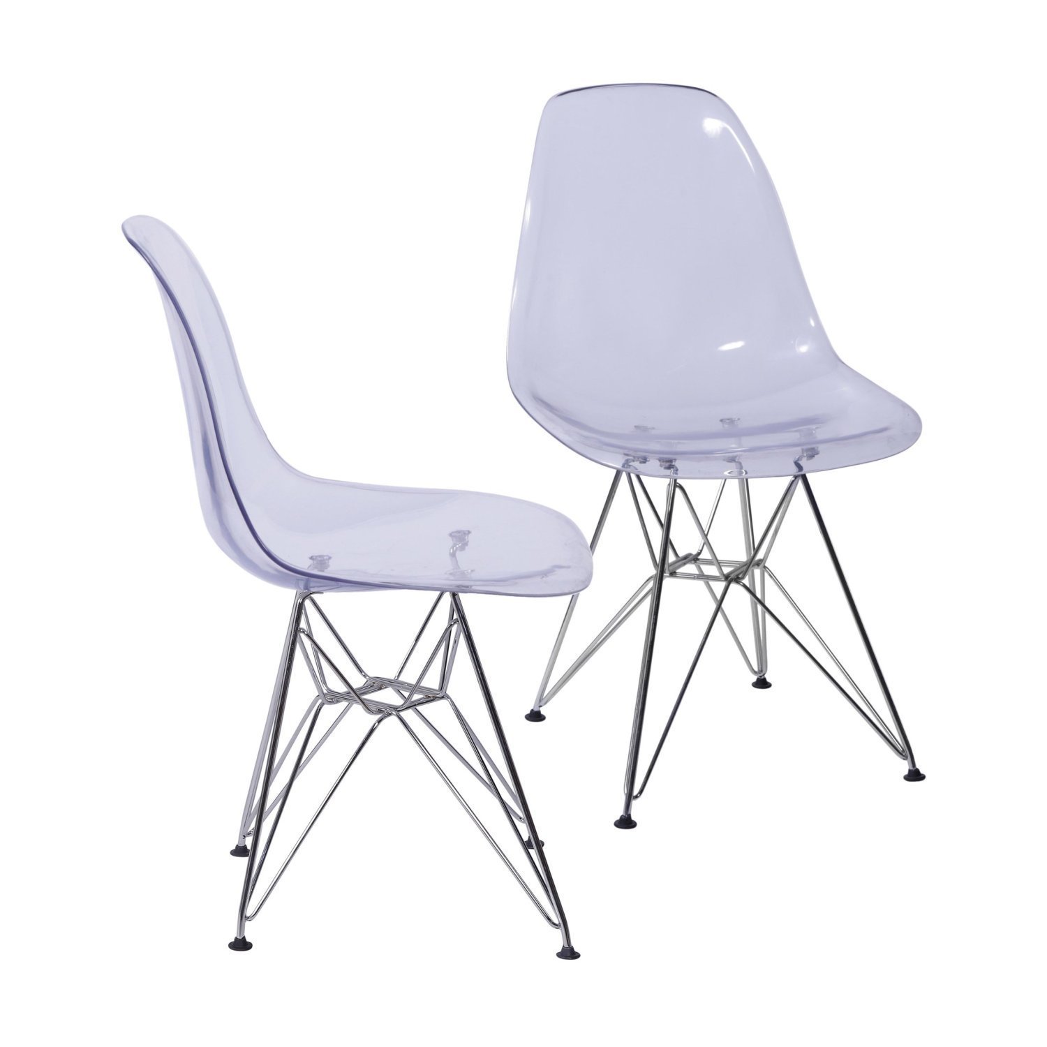 Kit 2 Cadeiras Eames Base Cromada - 1