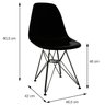 Kit 2 Cadeiras Eames Base Cromada - 3