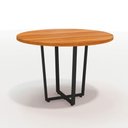 Ver imagem 5 de Mesa de Reunião Industrial Preto Freijó 110cm Pé em Metal F5 Cor:freijó com Preto