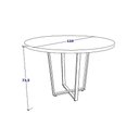 Ver imagem 3 de Mesa de Reunião Industrial Preto Freijó 110cm Pé em Metal F5 Cor:freijó com Preto