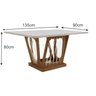 Mesa de Jantar 4 Lugares 135cmx90cm Harpa Yescasa - 2