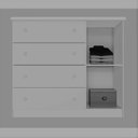 Ver imagem 4 de Cômoda 1 Porta 4 Gavetas Alvin