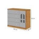 Ver imagem 3 de Cômoda 1 Porta 4 Gavetas Alvin
