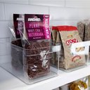 Ver imagem 7 de Kit 2 Organizadores de Armário 30x15x13cm Caixas Organizadoras Empilháveis com Alças Clear ou