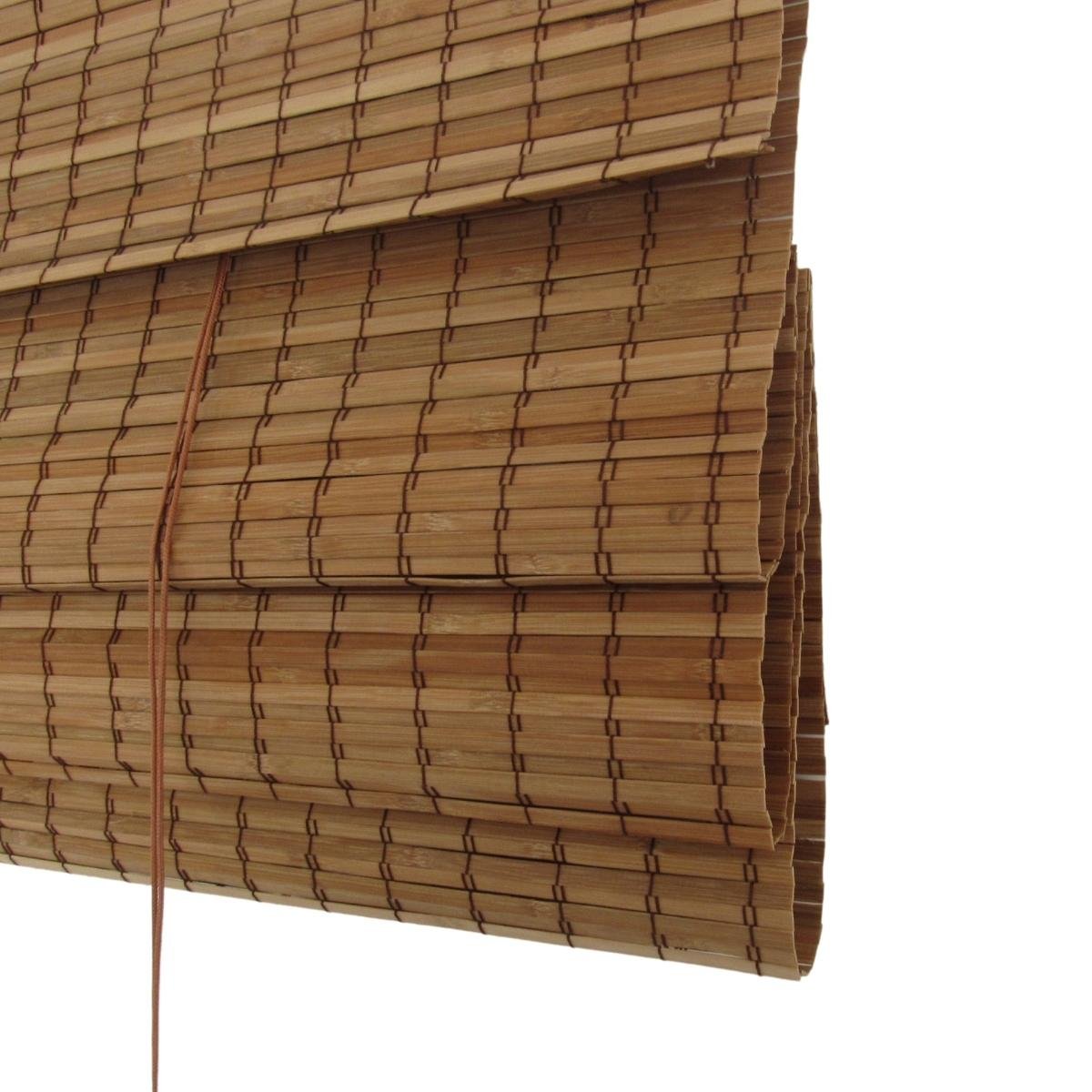 Persiana Romana Bambu Block 240larg x 160alt Natural (2pçs) - 4