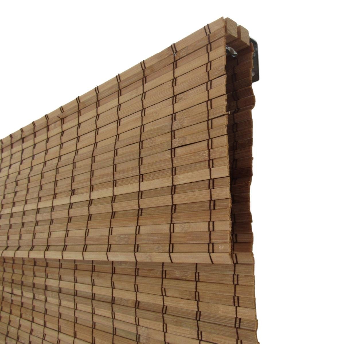 Persiana Romana Bambu Block 240larg x 160alt Natural (2pçs) - 3