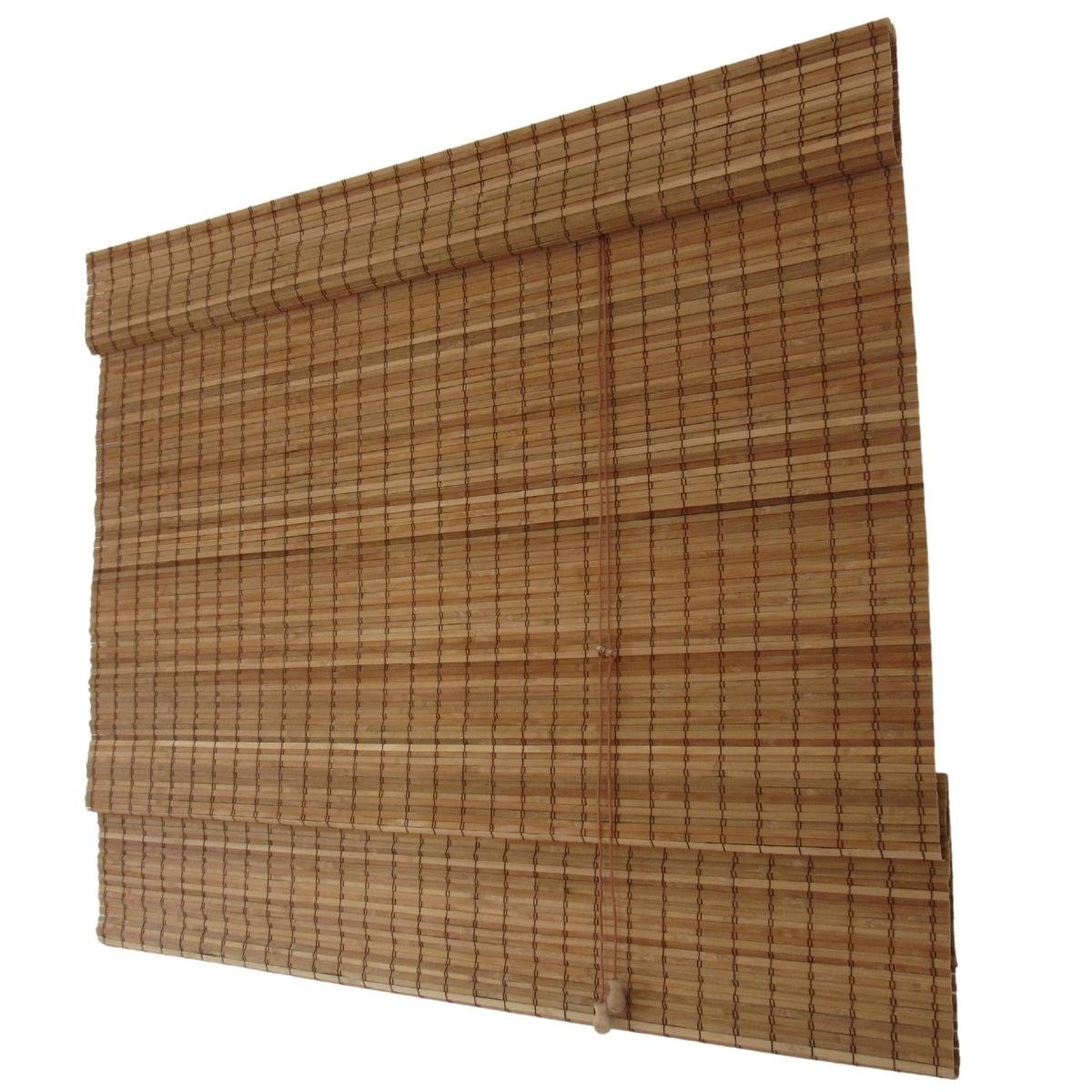 Persiana Romana Bambu Block 240larg x 160alt Natural (2pçs) - 5