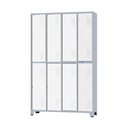 Ver imagem 1 de Armário Roupeiro De Aço Vestiário Academia 8 Portas C/ Prateleira Locker Branco