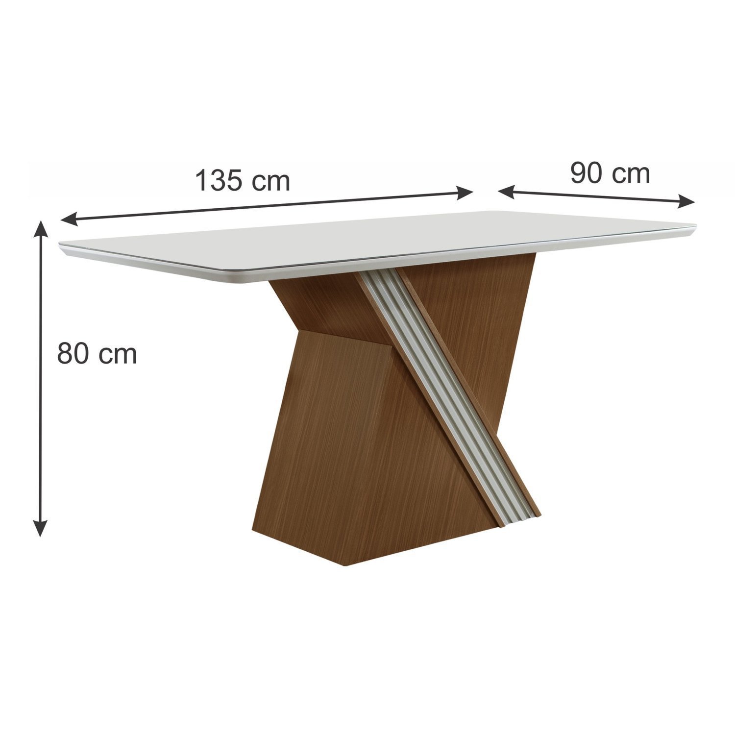 Mesa de Jantar 4 Lugares 1,35x0,90m Bella Yescasa - 2