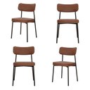 Ver imagem 1 de Cadeira Mynna Fixa C/4 Pes 525 X 470 X 790 Mm C/4 Un. Courino Whisky Courino Whisky