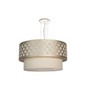 Ver imagem 3 de Luminária de Teto Pendente 50x25cm Trama Cúpula Dupla