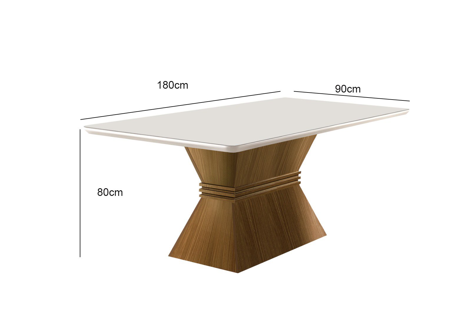 Mesa de Jantar 6 Lugares 180cmx90cm Cronos - 2