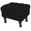 Ver imagem 1 de Puff Recamier Retrô Luis Xv Suede Preto - 50cm