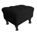 Ver imagem 2 de Puff Recamier Retrô Luis Xv Suede Preto - 50cm