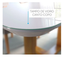 Ver imagem 6 de Mesa de Jantar Lisy Tampo Mdf e Vidro Off 120x80 com 4 Cadeiras de Madeira Maciça Safira Bege
