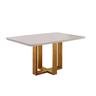 Mesa de Jantar Lisy Tampo Mdf e Vidro Off 120x80 com 4 Cadeiras de Madeira Maciça Safira Bege - 2