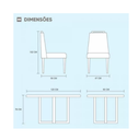 Ver imagem 4 de Mesa de Jantar Lisy Tampo Mdf e Vidro Off 120x80 com 4 Cadeiras de Madeira Maciça Safira Bege