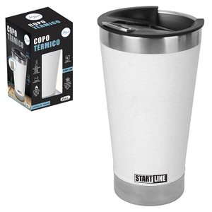 Copo Inox Térmico com Tampa Branco 520 Ml