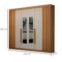 Ver imagem 3 de Guarda Roupa São Carlos Ripado Cinamomo/off - Leifer
