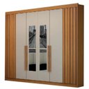 Ver imagem 2 de Guarda Roupa São Carlos Ripado Cinamomo/off - Leifer