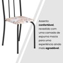 Ver imagem 6 de Conjunto de Mesa Tubular 100x60cm Tampo em MDF com 4 Cadeiras Ane B Preto/Botanic Bege