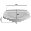 Ver imagem 7 de Pia Lavatório Banheiro 8L + Torneira Branca + Sifão Universal Sanfonado + Engate Flexível + Fita Ved