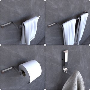 Kit Acessórios Para Banheiro Cromado Empire 4 peças