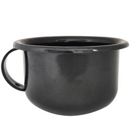 Caneca Esmaltada com Alça Preta Xícara em Ágata para Café 200ml Esmaltados Silva - 1