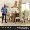 Ver imagem 4 de Conjunto Sala de Jantar Mesa Tampo de Madeira 4 Cadeiras Rustic/imperial Gisele Madesa