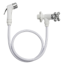 Ver imagem 1 de Ducha Higiênica C/ Registro 1/4 de Volta Comp. 120cm Linha Porto Belo Cor Branco e Cromado Durín