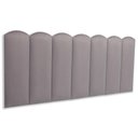 Ver imagem 1 de Cabeceira Casal Kit 7 Placas Modelo Nuvem - Suede Cinza