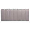 Ver imagem 3 de Cabeceira Casal Kit 7 Placas Modelo Nuvem - Suede Cinza