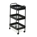 Ver imagem 3 de Carrinho Multiuso Organizador 3 Prateleiras - Preto