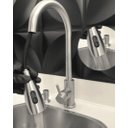 Ver imagem 2 de Kit Cuba Calha Gourmet Pia+torneira Escovada Monocomando+acessórios Profissional Aço Inox 304 Cozix