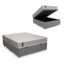 Ver imagem 1 de Cama Box Baú Casal + Colchão Molas Ensacadas - Airtech Nero (138x188x60) - Hellen