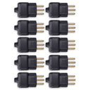 Ver imagem 2 de Kit 10 Plug Macho 20a Pino Macho 2 Pino + Terra 20a 250v Ilumi Cor:preto