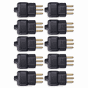 Ver imagem 2 de Kit 10 Plug Macho 20a Pino Macho 2 Pino + Terra 20a 250v Ilumi Cor:preto