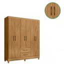 Ver imagem 5 de Guarda Roupa Roupeiro Casal Panama 6 Portas 2 Gavetas Freijo - Moval