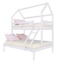Ver imagem 2 de Beliche Casinha Casal/solteiro Slim Rb Madeira Maciça Branco Housin