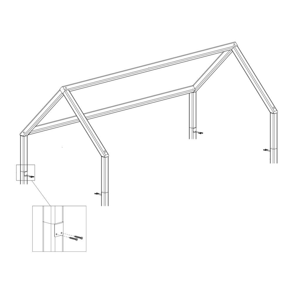 Beliche Casinha Casal/solteiro Slim Rb Madeira Maciça Branco Housin - 5