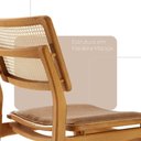 Ver imagem 5 de Conjunto Bistrô Ballare 4 Banquetas Tampo em MDF Assento Estofado Imbuia 60cm Moderna