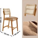 Ver imagem 7 de Conjunto Bistrô Ballare 4 Banquetas Tampo em MDF Assento Estofado Imbuia 60cm Moderna