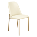 Ver imagem 1 de Cadeira Lucille em Courissimo Areia com Base em Metal Champanhe