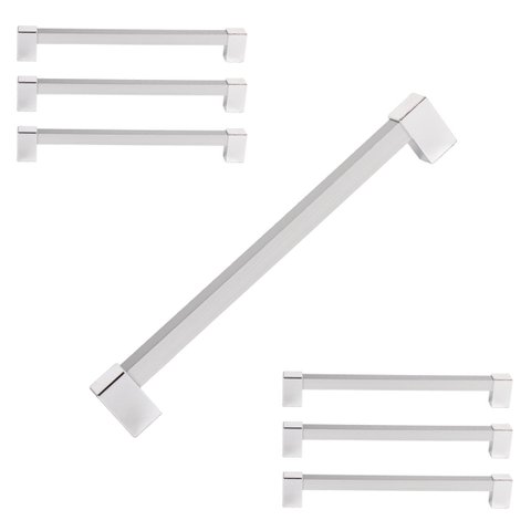 Kit 7 Puxador 160mm Alumínio Móveis Gaveta Armário Cozinha