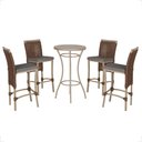 Ver imagem 1 de Mesa Bistro e 4 Banquetas Roma Fendi Corda Náutica 11 Trama Original
