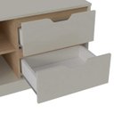 Ver imagem 4 de Rack para TV até 60 Polegadas 2 Gavetas Michigan - Artely - Off White com Carvalho